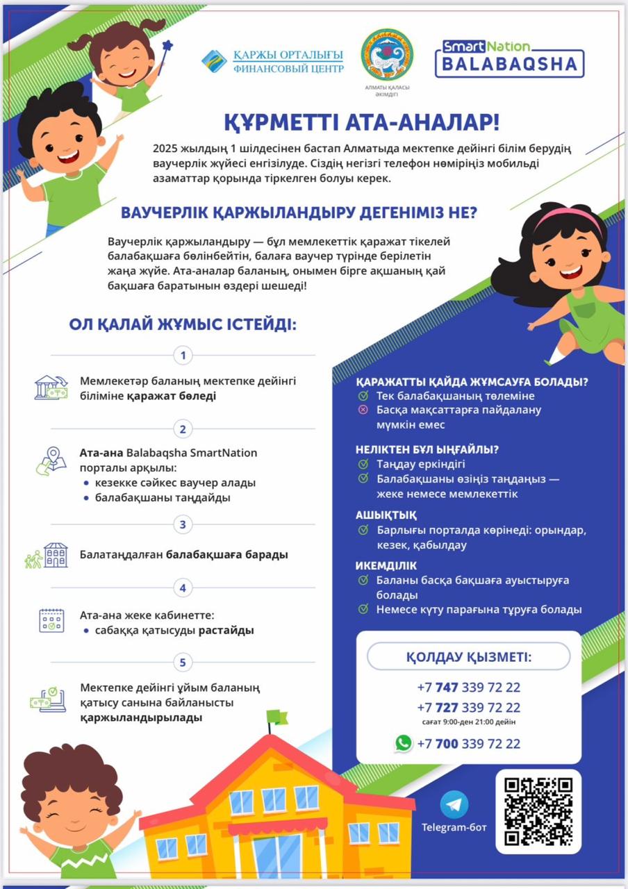 Мектепке дейінгі білім берудің ваучерлік жүйесі